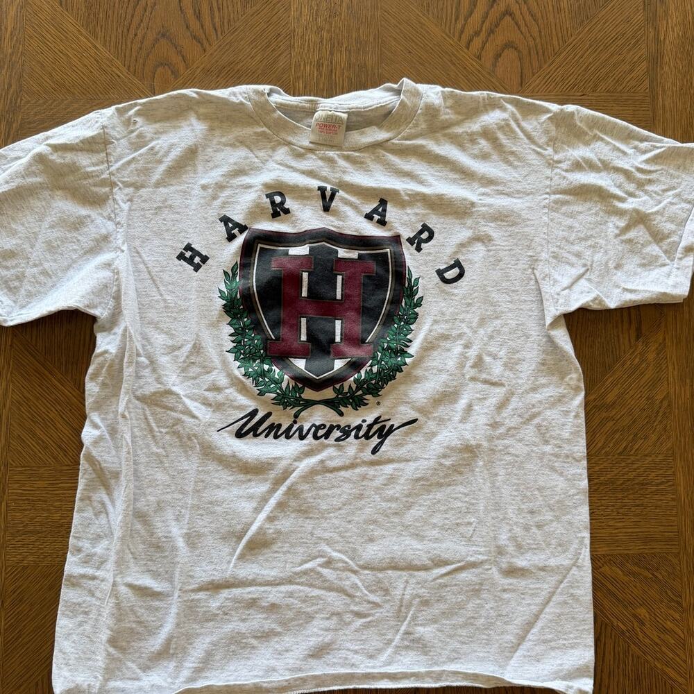 Vintage Harvard University Oneita T-Shirt Mens L 90s
